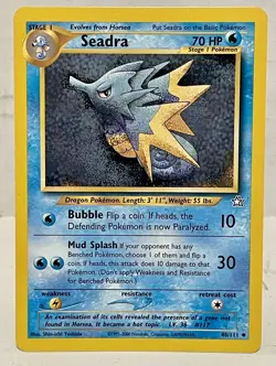 Seadra 48/111 Pokemon Card Unlimited Neo Genesis 2000 WOTC Vintage NM - Image 1