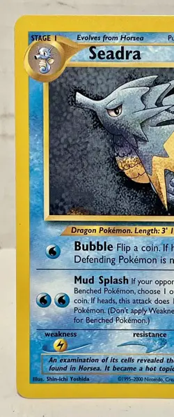 Seadra 48/111 Pokemon Card Unlimited Neo Genesis 2000 WOTC Vintage NM - Image 3