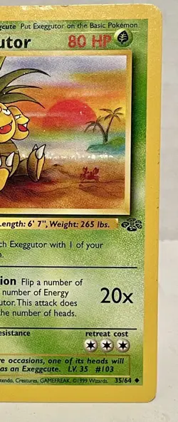 Exeggutor 35/64 Jungle Uncommon 1999 Pokemon Card Non Halo TCG LP Vintage - Image 3