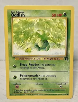 Pokemon Card Oddish 63/82 Team Rocket Vintage 2000 WOTC NM - Image 1