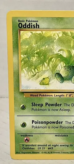 Pokemon Card Oddish 63/82 Team Rocket Vintage 2000 WOTC NM - Image 2