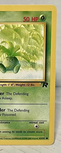 Pokemon Card Oddish 63/82 Team Rocket Vintage 2000 WOTC NM - Image 3