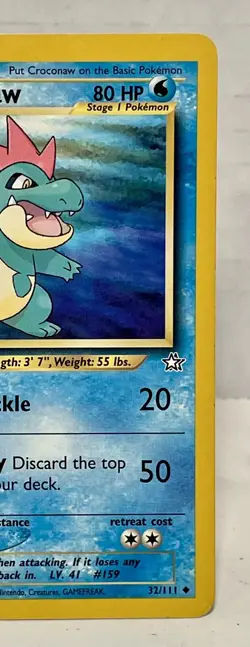 Croconaw 32/111 Unlimited Neo Genesis Pokemon Card WOTC 2000 Vintage NM - Image 2