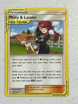 POKEMON MISTY & LORELEI UNCOMMON #199/236 COSMIC ECLIPSE NM CARD - Image 1