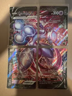 Mewtwo V-Union SWSH159-SWSH162 Black Star Promo Card Set of 4 NM Condition - Image 1