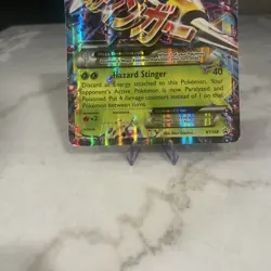 Pokemon Card Mega M Beedrill EX XY158 JUMBO OVERSIZED Holo Light Play - Image 3