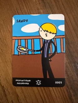 Pokemon parody card Dysfunctional Passholder Parody card Sandy - Image 1