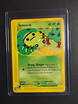 Spinarak 111/147 Aquapolis Non-Holo NM Vintage Pokemon Card 2002 - Image 3