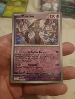 Pokemon Mewtwo TCG Scarlet & Violet Holo Card 151 150/165 Rare NM/MINT - Image 1