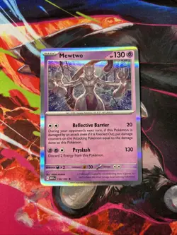 Pokemon TCG Mewtwo 150/165 Holo Rare Foil Scarlet Violet 151 NM/M Condition - Image 1