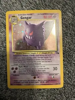 Pokemon TCG Fossil Gengar Holo Rare Card 5/62 - Image 1
