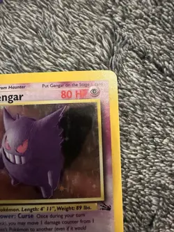 Pokemon TCG Fossil Gengar Holo Rare Card 5/62 - Image 3