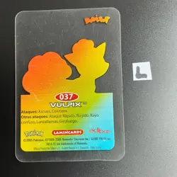 #037 Vulpix Lamincard 2005 Lamincards Edibas Pokemon Karte - Image 2