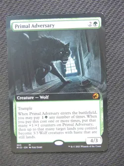 Primal Adversary Extended Art - Innistrad Midnight Hunt Cards - Mtg Card #3JU - Image 1