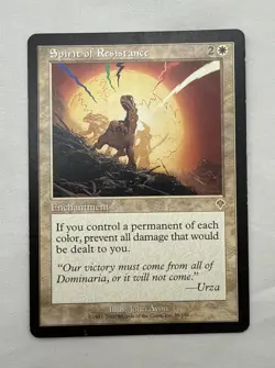 Spirit of Resistance x1 MTG Invasion 1x Magic Good Heavy Play HP - Image 1
