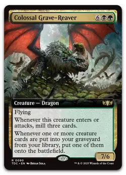 Colossal Grave-Reaver (Extended Art) #90 (NM) Tarkir Dragonstorm TDC Magic MTG - Image 1