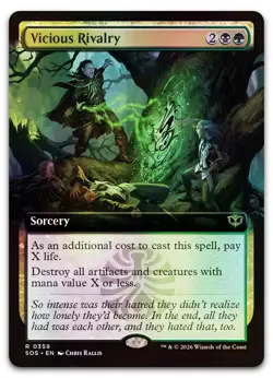 Vicious Rivalry (Extended Art) #359 (Foil) NM Secrets of Strixhaven Magic MTG - Image 1