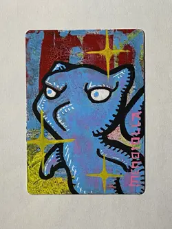 Pokemon Shiny Mew Custom Painted Card By Mendiolla 1/1 - Image 1