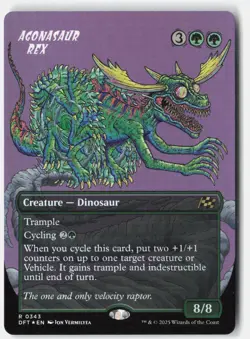 Agonasaur Rex (Borderless) Foil R Aetherdrift 343 NM - Image 1