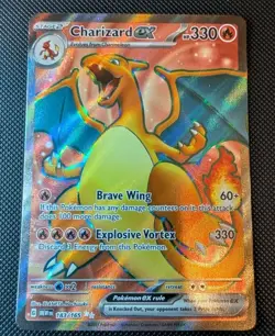 Pokemon TCG Charizard EX Holo Ultra Rare Card 183/165 SV 151 - Image 1
