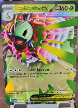 Mega Meganium EX - Double Rare ASC 010/217 Full Art Holo Pokemon TCG Card - Image 1