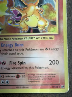 Charizard 11/108 Evolutions Rare Holo Pokemon Card - Image 4