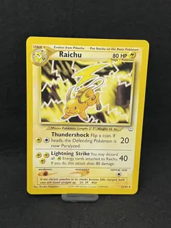 Pokemon TCG Raichu Neo Revelation Card 21/64 Unlimited Rare Near Mint! - Image 1