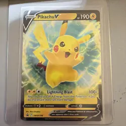 Pikachu V SWSH198 Holo Promo Sword & Shield Promo Pokemon Near Mint - Image 1