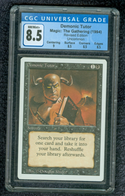 DEMONIC TUTOR uncommon Revised Magic the Gathering MTG Near Mint Graded - Image 1