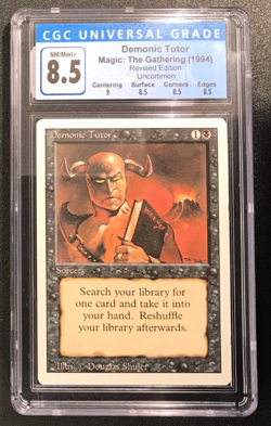 DEMONIC TUTOR uncommon Revised Magic the Gathering MTG Near Mint Graded - Image 3