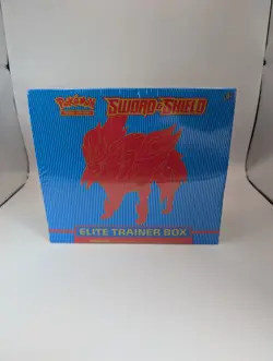 Sword and Shield Base Set ETB Elite Trainer Box Zamazenta Pokemon TCG Sealed - Image 1