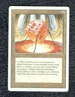 MANA VAULT rare Revised Magic the Gathering MTG Moderate Play - Image 1