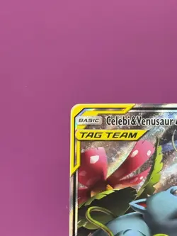 Pokemon TCG Celebi & Venusaur GX TAG TEAM Promo Holo SM167 HP 270 Basic M+ - Image 4