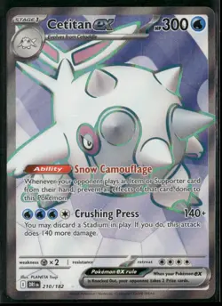 Cetitan ex SV10: Destined Rivals 210/182 Ultra Rare Holofoil Pokemon TCG NM - Image 1
