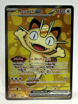 Meowth ex [Full Art] #107 | Pokemon Perfect Order - NM - Image 1