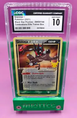 Pokemon TCG Greninja Gold Star SWSH144 25th Celebrations CGC 10 - Image 1
