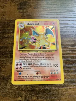 Pokemon TCG Charizard 4/102 Base Set Holo Rare - Damaged - Image 1