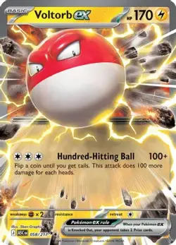 Pokemon Voltorb ex 058/217 ME: Ascended Heroes Double Rare NM - Image 1