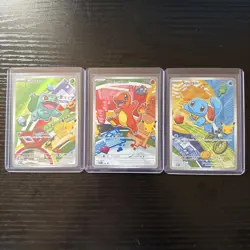Pokemon First Partner Illustration Collection Series 1 Kanto Gen 1 Starters Set - Image 1