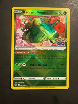 2022 Pokemon Radiant Venusaur 04 /078 Pokemon GO Holo holographic foil 002 - Image 1