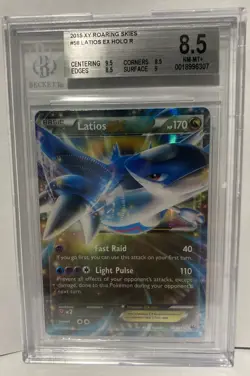 BGS 8.5 Latios EX 58/108 XY Roaring Skies Pokemon Card - Image 1