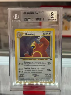Pokemon TCG Ursaring Holo 15/75 - BGS 9 - Neo Discovery - Image 1