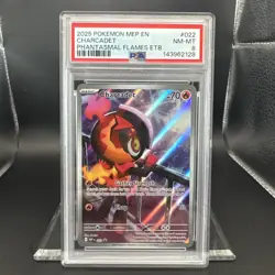 2025 Pokemon Phantasmal Flames ETB Charcadet #022 Promo Graded PSA 8 EN - Image 1