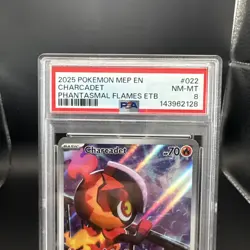 2025 Pokemon Phantasmal Flames ETB Charcadet #022 Promo Graded PSA 8 EN - Image 2