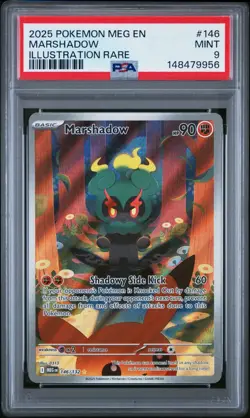 2025 POKEMON MEG EN-MEGA EVOLUTION ILLUSTRATION RARE #146 MARSHADOW PSA 9 - Image 1