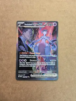 Pokemon Team Rocket's Mewtwo EX Holo 231/182 Sv10 Special Illustration Rare - Image 1
