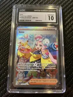 2023 POKEMON PALDEA EVOLVED SPECIAL ILLUSTRATION RARE #269 IONO CGC 10 GEM MINT - Image 1
