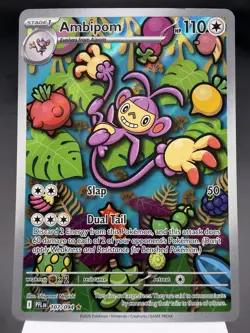 Ambipom 107/094 - Illustration Rare - Phantasmal Flames Pokemon Card NM - Image 1