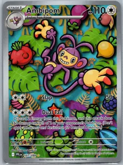 Ambipom 107/094 Illustration Rare Phantasmal Flames Pokemon NM - Image 1