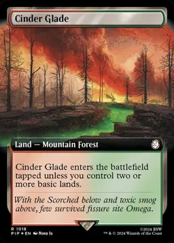 Cinder Glade R Extended Art Surge Foil #1018 | PIP Fallout | MTG - Image 1
